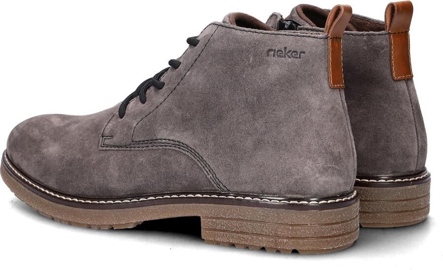 Rieker -art-33106 45-heren-veter rits-grijs-suede - Foto 5