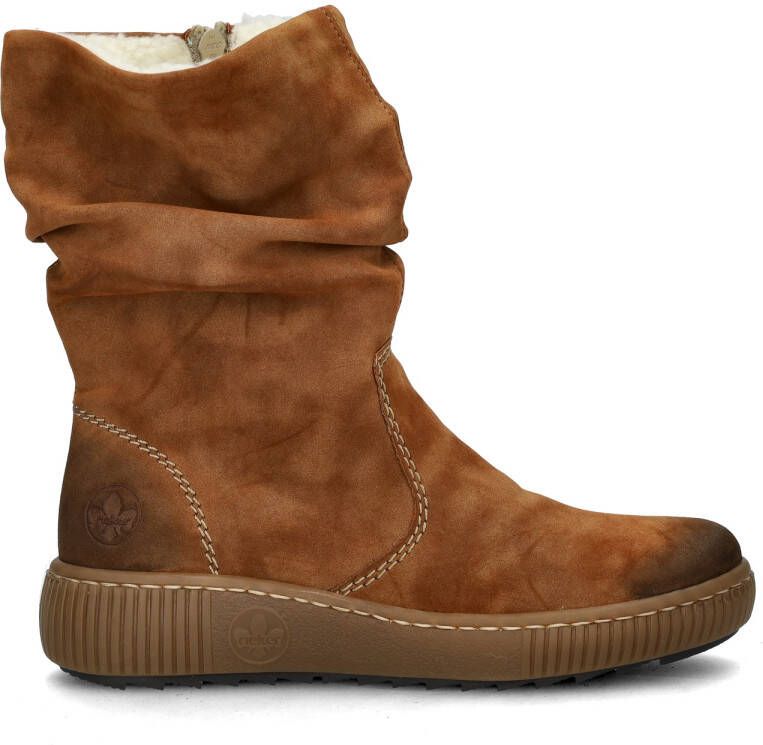 Rieker Enkellaarsjes Plat Enkellaarsjes Plat cognac - Foto 5