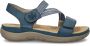 Rieker Blauwe Comfort Sandaal met Klittenbandsluiting Blue Dames - Thumbnail 207