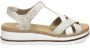 Rieker Comfortabele witte sandaal met leuke print White Dames - Thumbnail 3