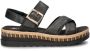 Rieker Comfortabele Leren Sandalen met Verhoogde Zool Black Dames - Thumbnail 4