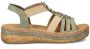 Rieker Mintgroene Sandaal met Kralen en Plateauzool Multicolor Dames - Thumbnail 4