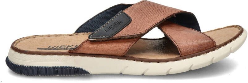 Rieker Stijlvolle en Comfortabele Leren Slippers Bruin Heren - Foto 6