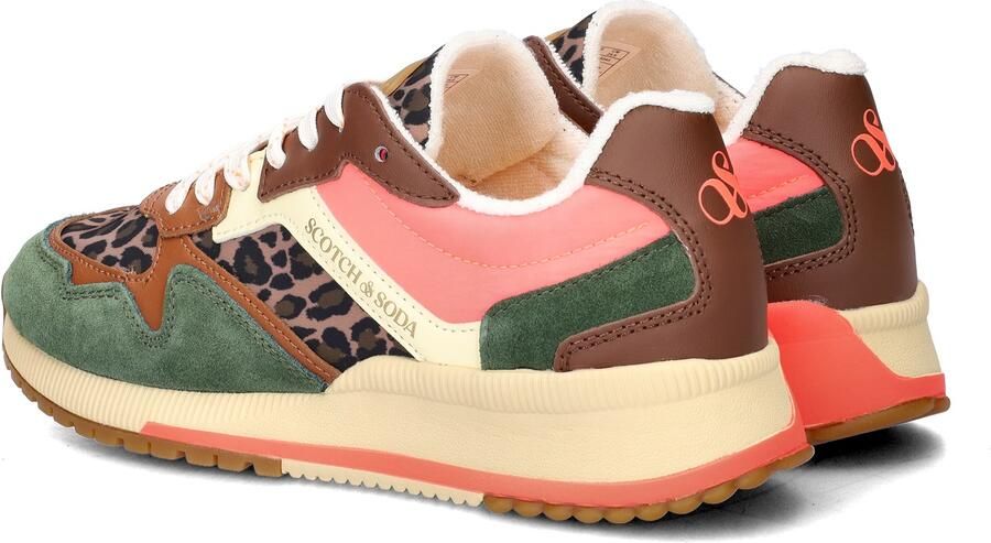 Scotch & Soda Scotch&Soda dames sneakers Vivi suède groen met bruine leopardprint - Foto 10