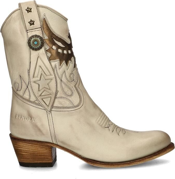 Sendra Debora Insa dames cowboylaars Ecru - Foto 2