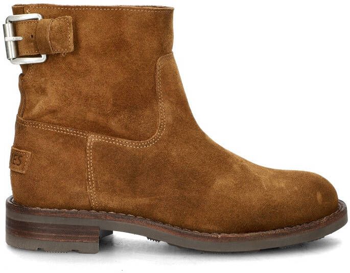 SHABBIES Enkelboots Dames Alyd Maat: 36 Materiaal: Suède Kleur: Cognac - Foto 5