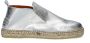 SHABBIES Espadrilles Dames Elche Lofa Metallic Maat: 37 Materiaal: Leer Kleur: Zilver - Thumbnail 4
