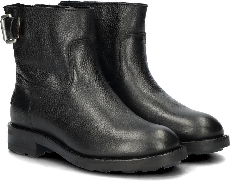 SHABBIES Enkelboots Dames Alyd Maat: 37 Materiaal: Leer Kleur: Zwart
