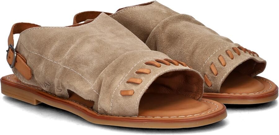 Shabbies Amsterdam Shabbies Dames Platte sandalen Angel Sleeve Beige Suède - Foto 7