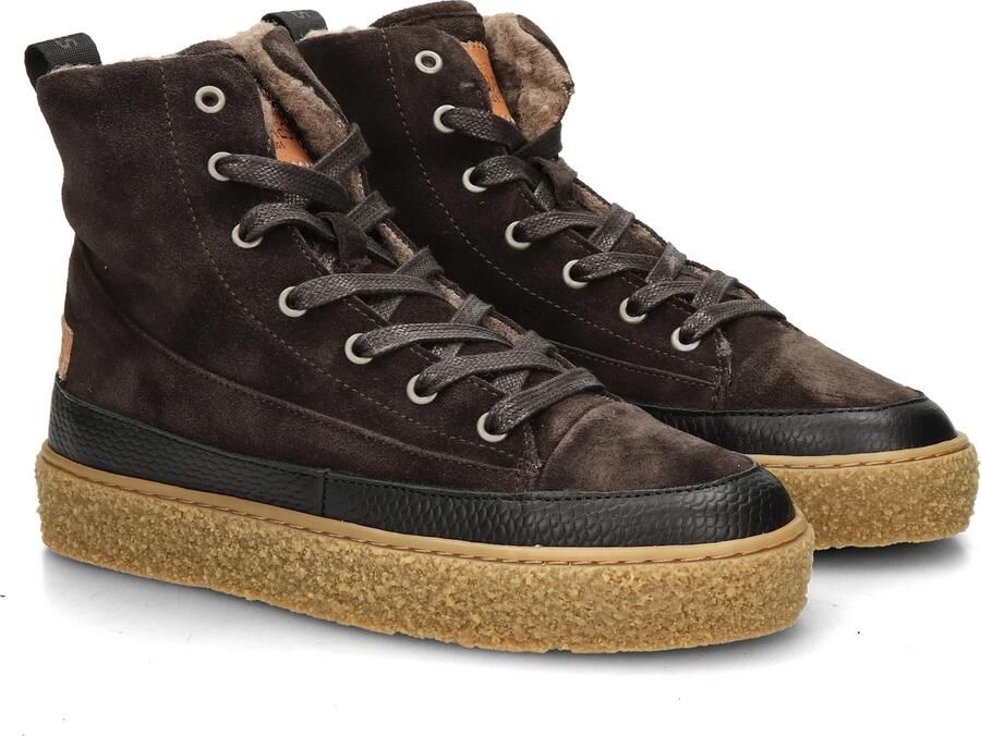 Shabbies Amsterdam CHEWY LILY Ankle Boot Suede Dark Brown - Foto 4