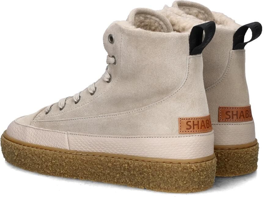 SHABBIES Hoge Sneakers Dames Chewy Lily Suède Beige - Foto 5