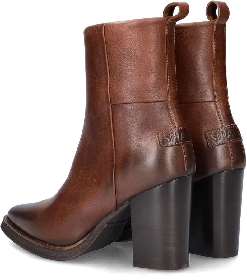 Shabbies Amsterdam Shabbies Grunch Ami Enkellaarsjes Enkelboots met rits Dames Bruin - Foto 9