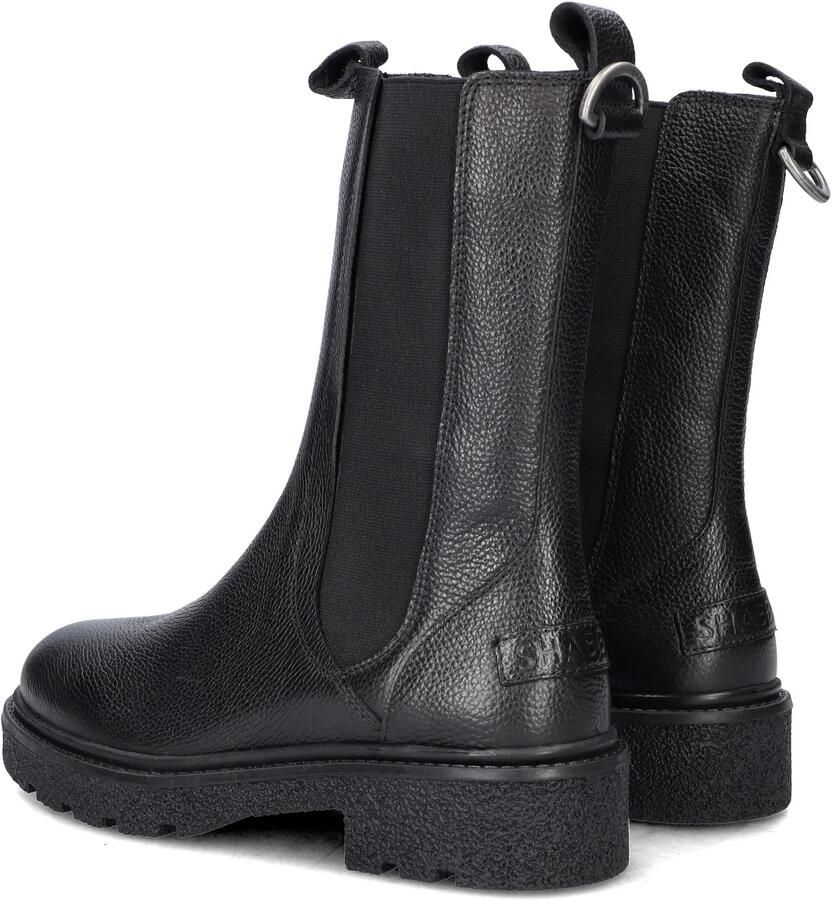 Shabbies Amsterdam JACY SHELLY Chelsea tumbled leather Black - Foto 3