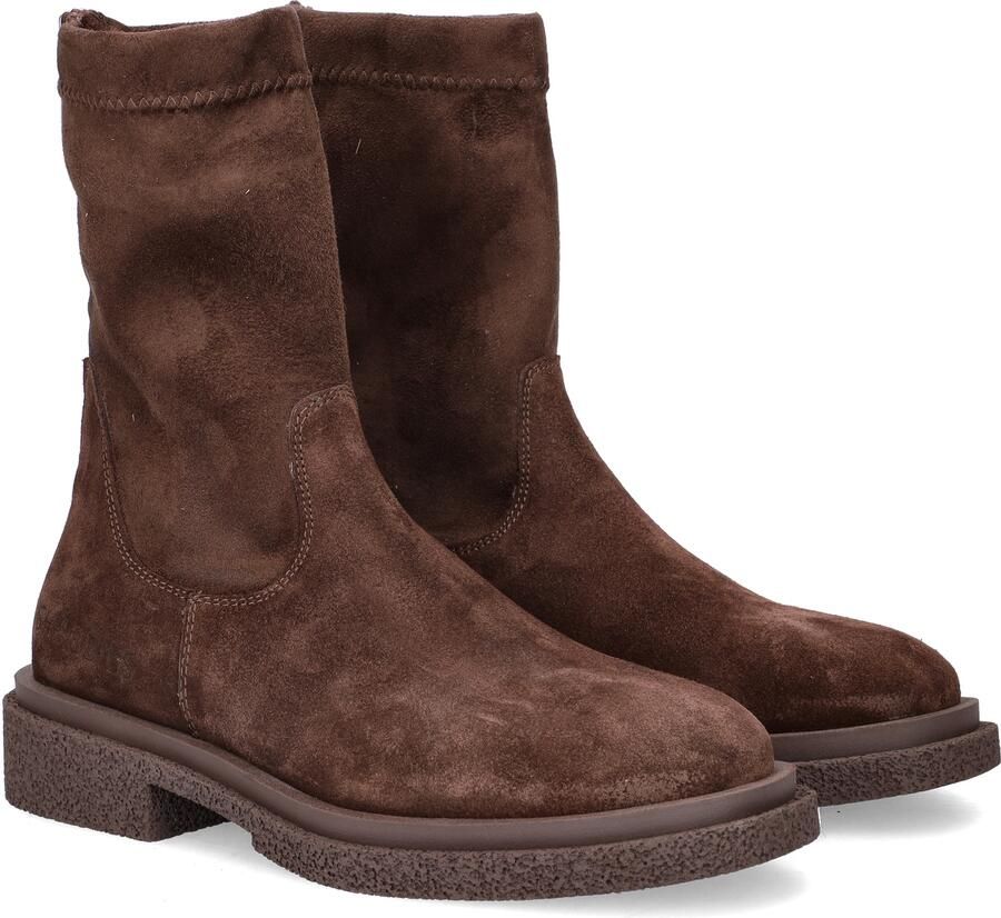 Shabbies Amsterdam JANE STRETCH Ankle Boot Suede stretch Dark Brown - Foto 3