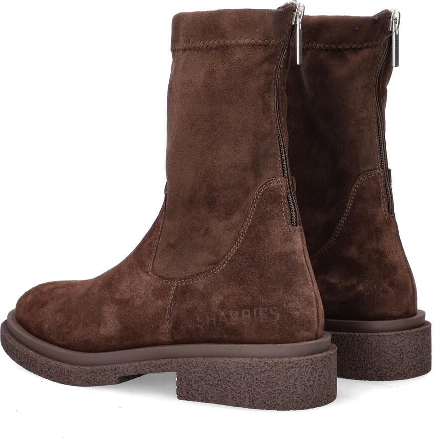 Shabbies Amsterdam JANE STRETCH Ankle Boot Suede stretch Dark Brown - Foto 4