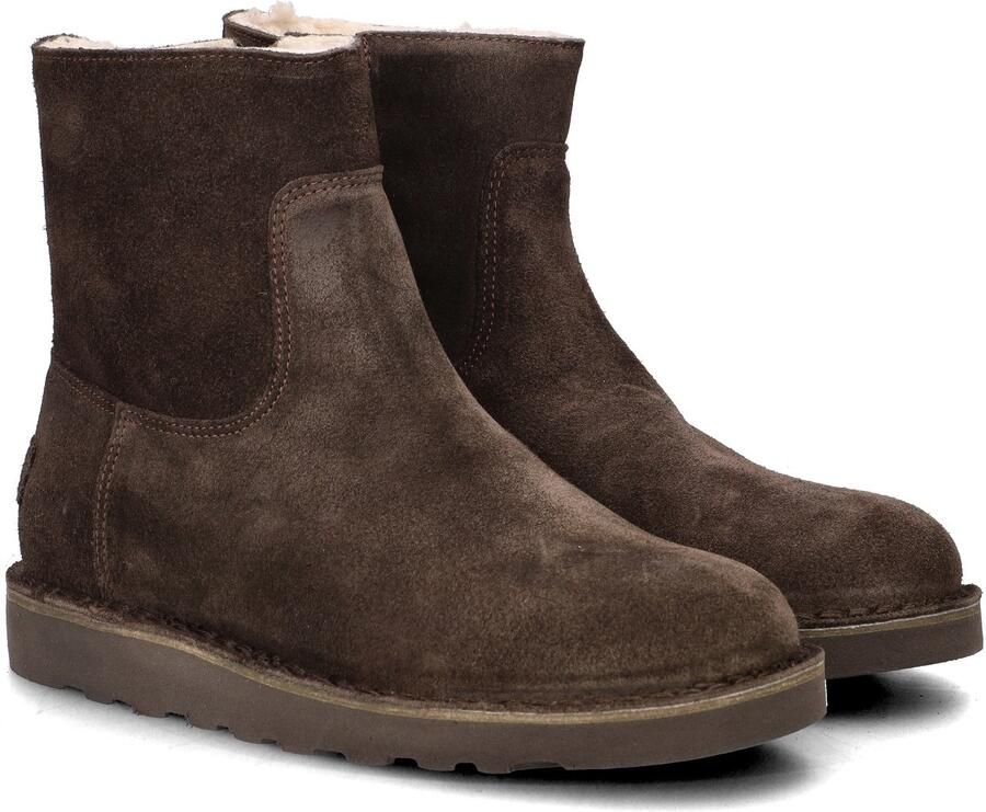 SHABBIES Enkelboots Dames Palissa Mia Zip Maat: 36 Materiaal: Suède Kleur: Bruin - Foto 4