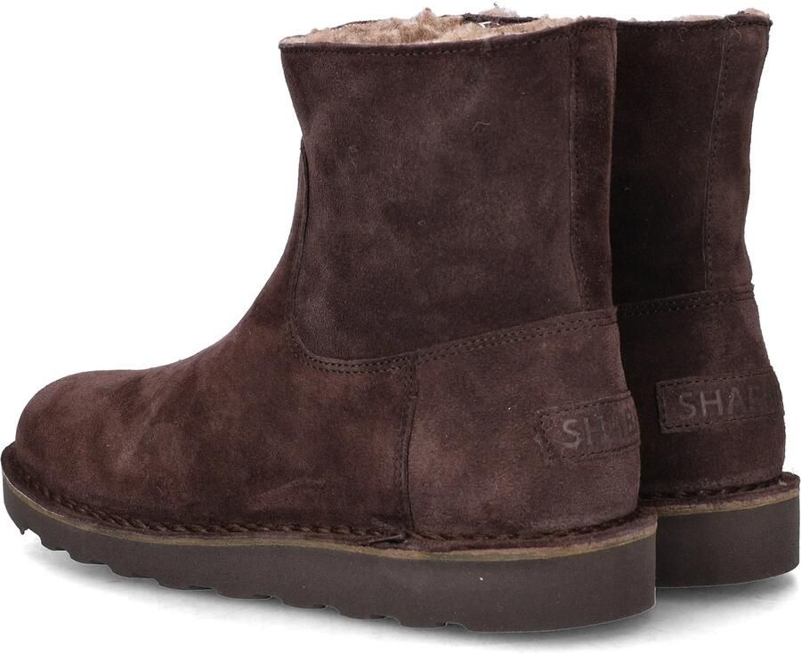 SHABBIES Enkelboots Dames Palissa Mia Zip Suède Bruin - Foto 7