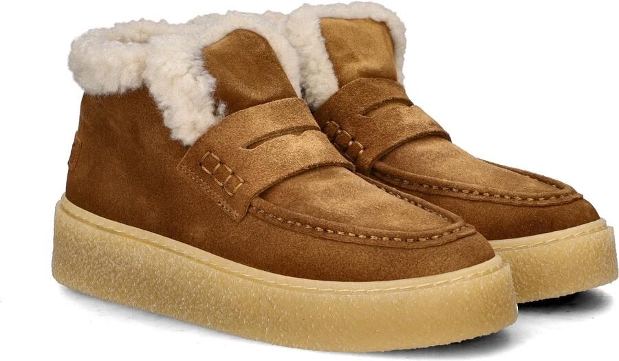 SHABBIES Lage Sneakers Dames Senna Anna Suède Camel - Foto 6