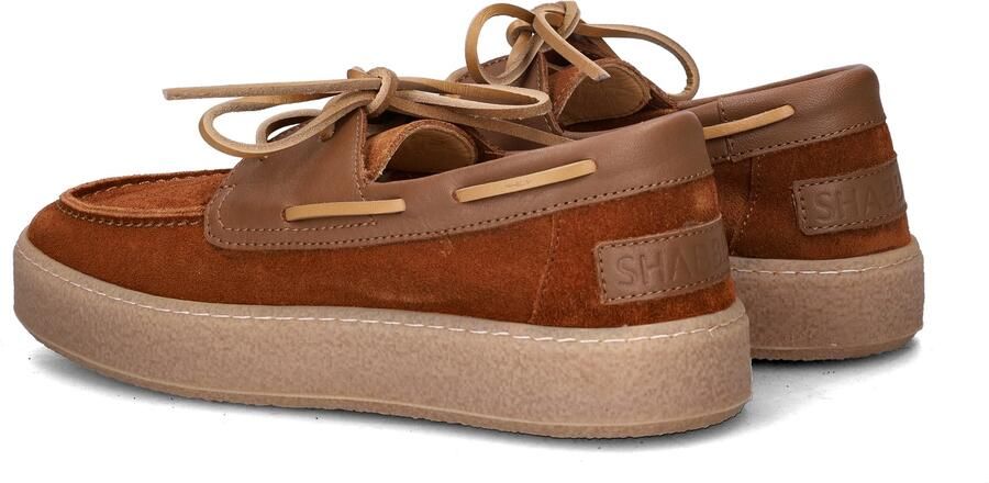 Shabbies Amsterdam Zenne Mocca boatshoe Suède Cognac - Foto 4