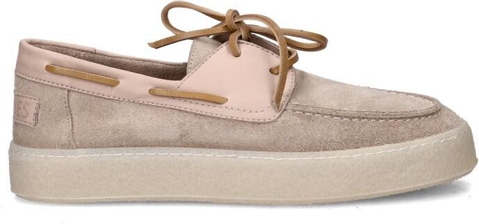 Shabbies Amsterdam Zenne Mocca boatshoe Suède Zand