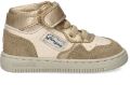Shoesme Beige-Goud Basket Sneakertje Sneakers Kinderen Meisjes Gold Beige Microfiber leer - Goud