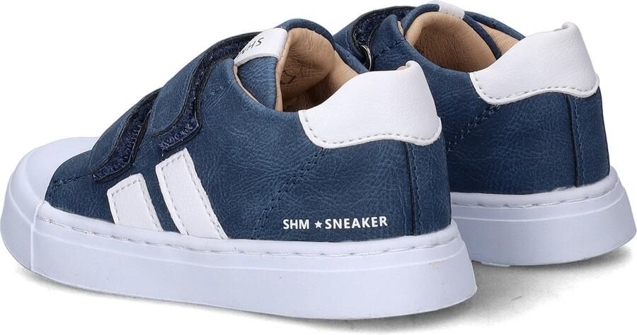 Shoesme Donkerblauwe Sneaker Met Witte Stripings Sneakers Kinderen Jongens Dark Blue Microfiber nubuck - Foto 5