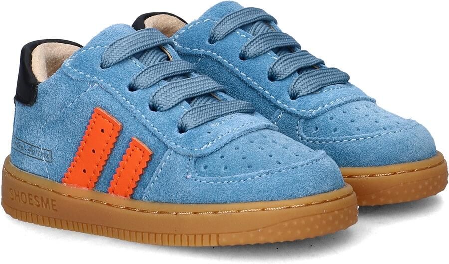Shoesme Blauw Sneakertje Sneakers Kinderen Jongens BLUE ORANGE Suède - Foto 7