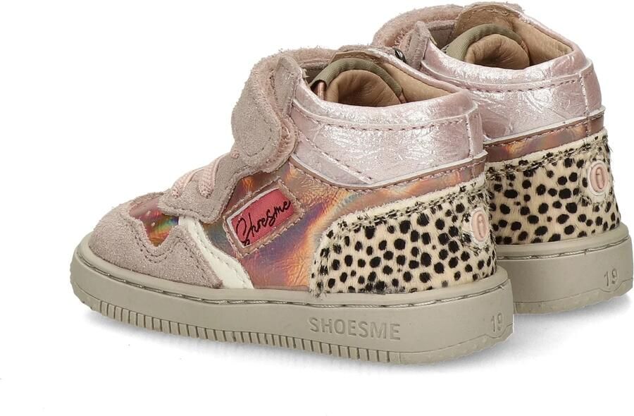 Shoesme Roze Sneakertje Met Panterprint Sneakers Kinderen Meisjes Rose Gold Ponyhair - Foto 6