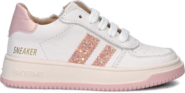 Shoesme Wit-Roze Sneaker Sneakers Kinderen Meisjes White Pink Glitter Microfiber leer - Foto 2