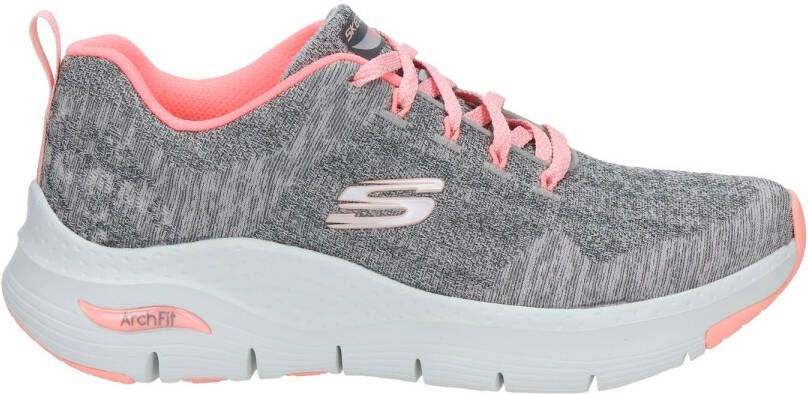Skechers Arch Fit sneakers lichtgrijs roze