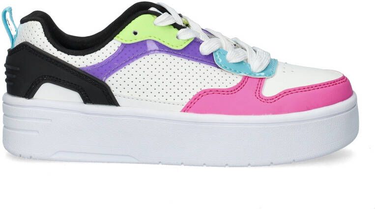 Skechers Court High sneakers wit roze zwart Meisjes Imitatieleer Meerkleurig 30 - Foto 5
