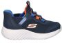Skechers Slip-Ins: Bounder Brisk-Burst 403822L-NVBL voor meisje Marineblauw Sneakers Sportschoenen - Thumbnail 2