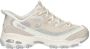 Skechers D'Lites-Smooth Nostalgia Dames Sneakers Creme - Thumbnail 2