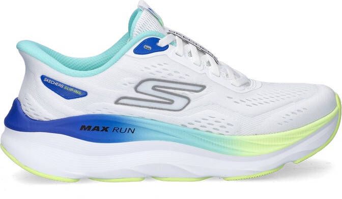 Skechers Max Run Hands free Slip ins dames sneaker Wit multi