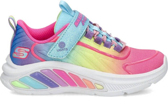 Skechers Rainbow Cruisers sneakers roze blauw Meisjes Mesh Meerkleurig 29 - Foto 3