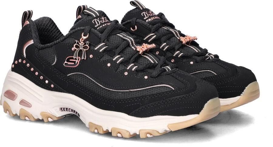 Skechers D'LITES 20TH ANNIVERSARY Dames Sneakers Zwart Rose Gold - Foto 4