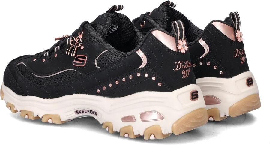 Skechers D'LITES 20TH ANNIVERSARY Dames Sneakers Zwart Rose Gold - Foto 5