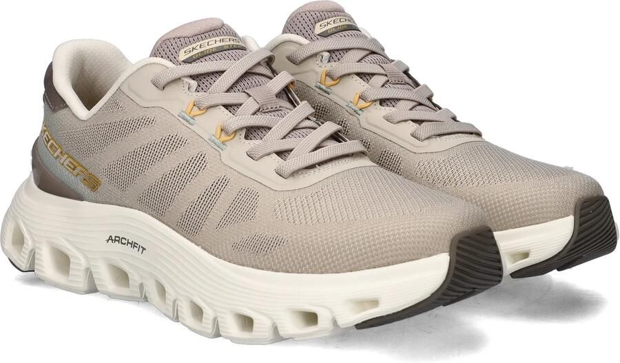 Skechers Arch Fit Glide-Step Wave Bremet heren sneaker Taupe - Foto 3