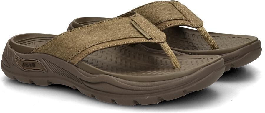 Skechers Arch Fit Motley SD heren slipper Taupe - Foto 2