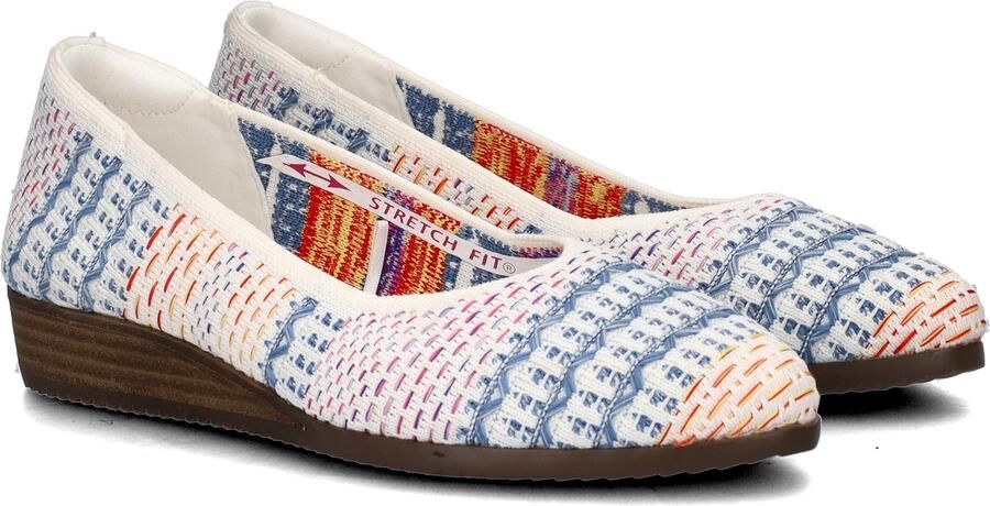 Skechers Cleo Sawdust dames ballerina Wit multi - Foto 3