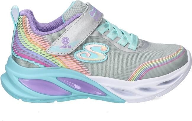 Skechers Cosmic Glow Rainbow Beam Sneakers Meisjes Blauw - Foto 4