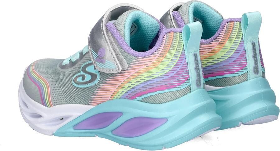 Skechers Cosmic Glow Rainbow Beam Sneakers Meisjes Blauw - Foto 6
