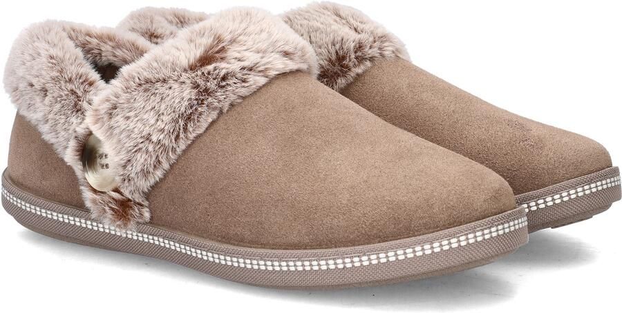 Skechers Cozy Campfire dames pantoffels Taupe - Foto 4