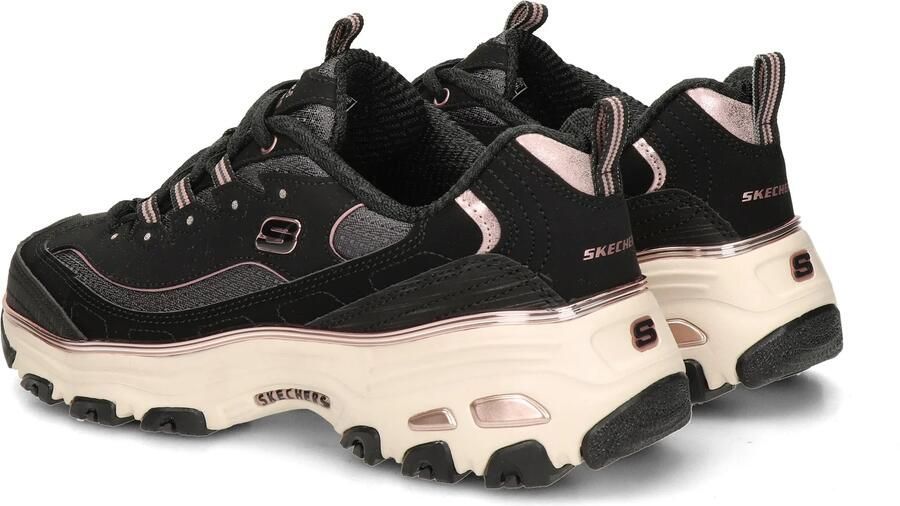 Skechers D'LITES-CHROME WAVE Dames Veterschoenen Zwart Rose Gold - Foto 4