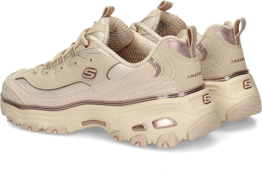 Skechers D'LITES-CHROME WAVE Dames Veterschoenen Naturel Rose Gold - Foto 5
