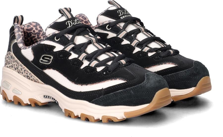 Skechers D'LITES-WILD CHARM Dames Veterschoenen Zwart Multi - Foto 12