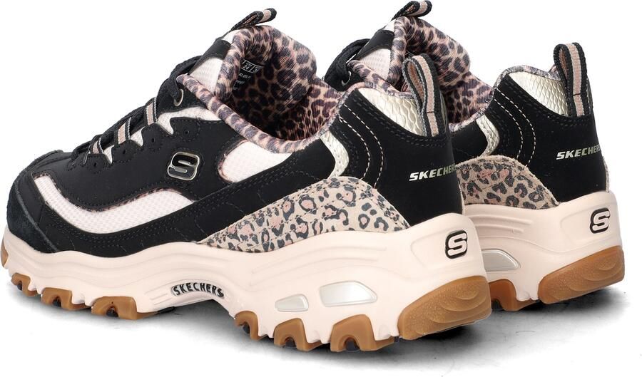 Skechers D'LITES-WILD CHARM Dames Veterschoenen Zwart Multi - Foto 13