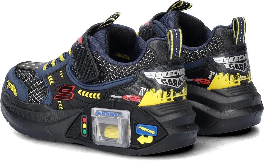 Skechers GARAGE Jongens Veterschoenen Zwart Donkerblauw Geel Rood - Foto 5