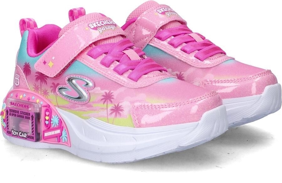 Skechers GARAGE GLAM RACER Meisjes Sneakers Roze - Foto 4