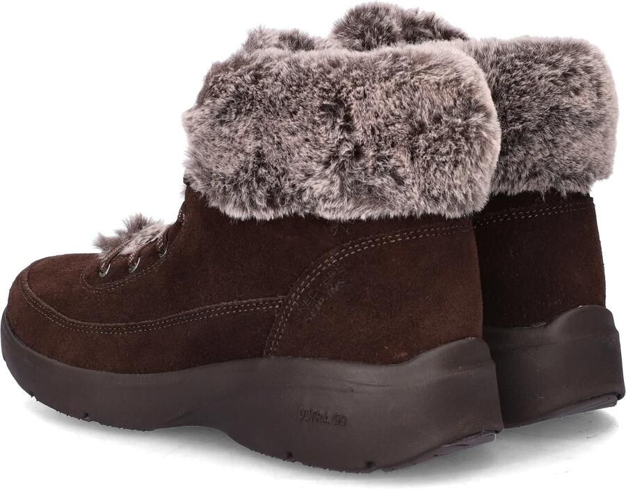Skechers Glacial Ultimate suède veterboots met plateauzool bruin - Foto 6